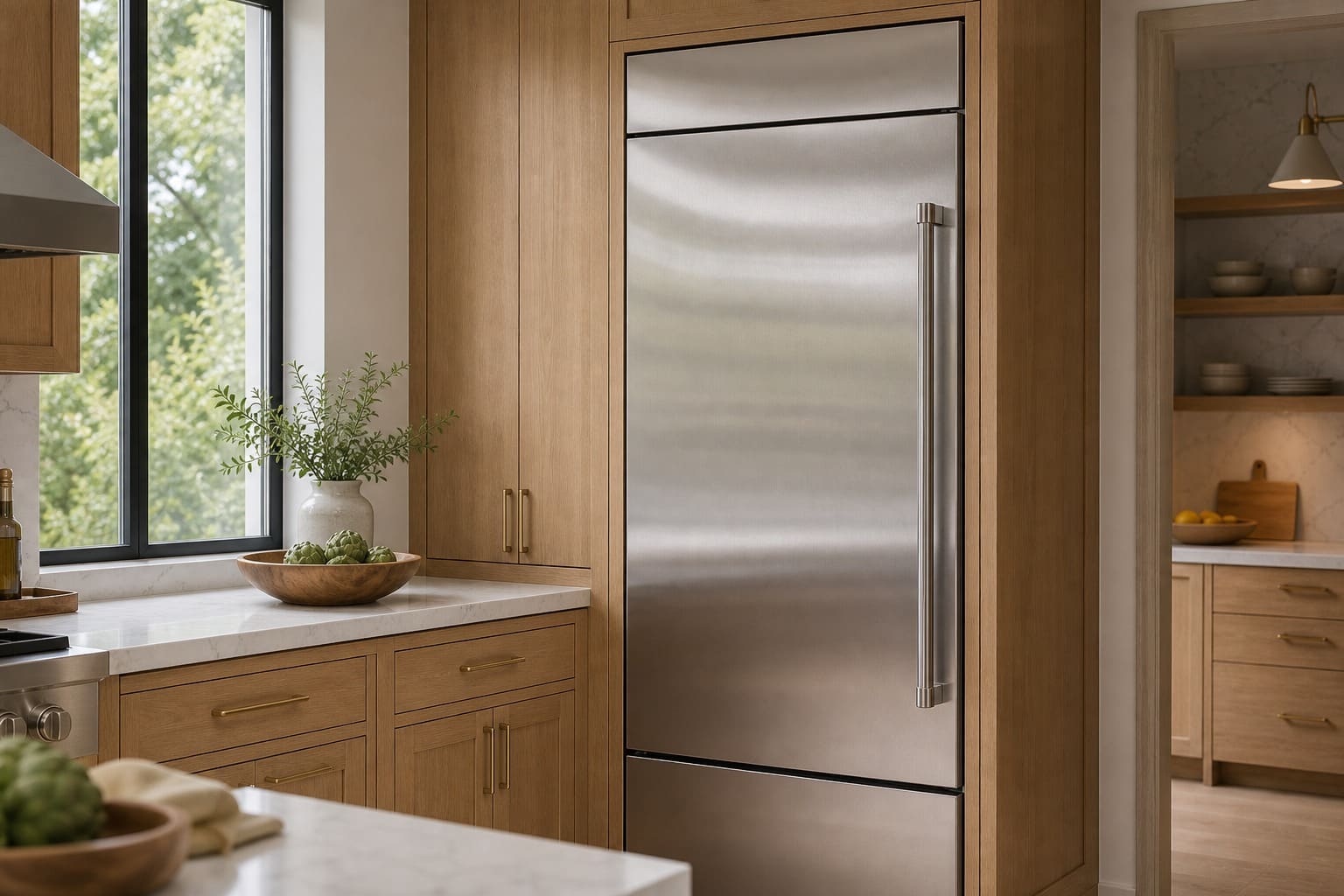 Viking built-in refrigerator column repaired in a Castro Valley home